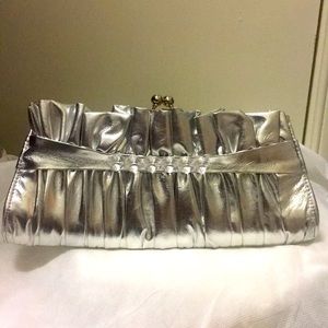 Silver Reflective Clutch Purse or Wallet